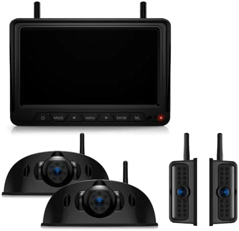 7" Wireless 4 Backup Camera System for Furrion Pre-Wired RV